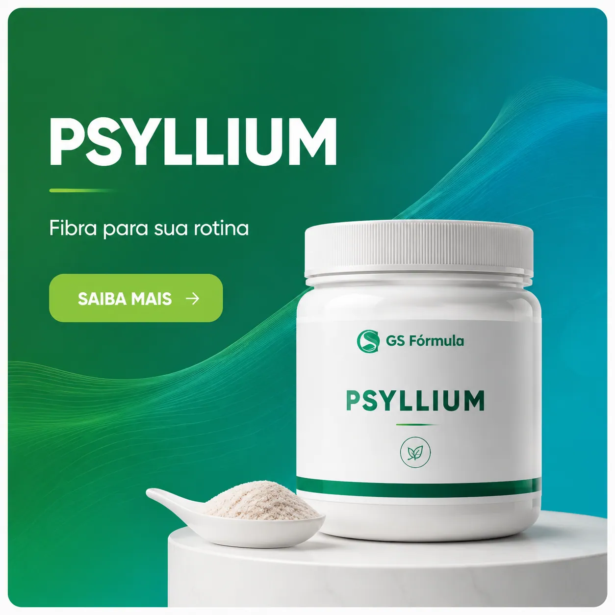 Psyllium 500 mg com 60 cápsulas da GS Fórmula